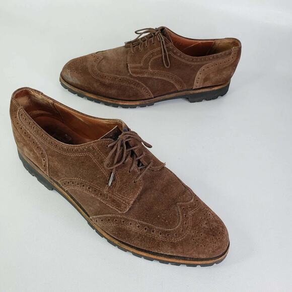 Cole Haan Suede Wingtip Laced Brown Suede Loafer Oxford Shoes Mens Size 11.5 D main image 6
